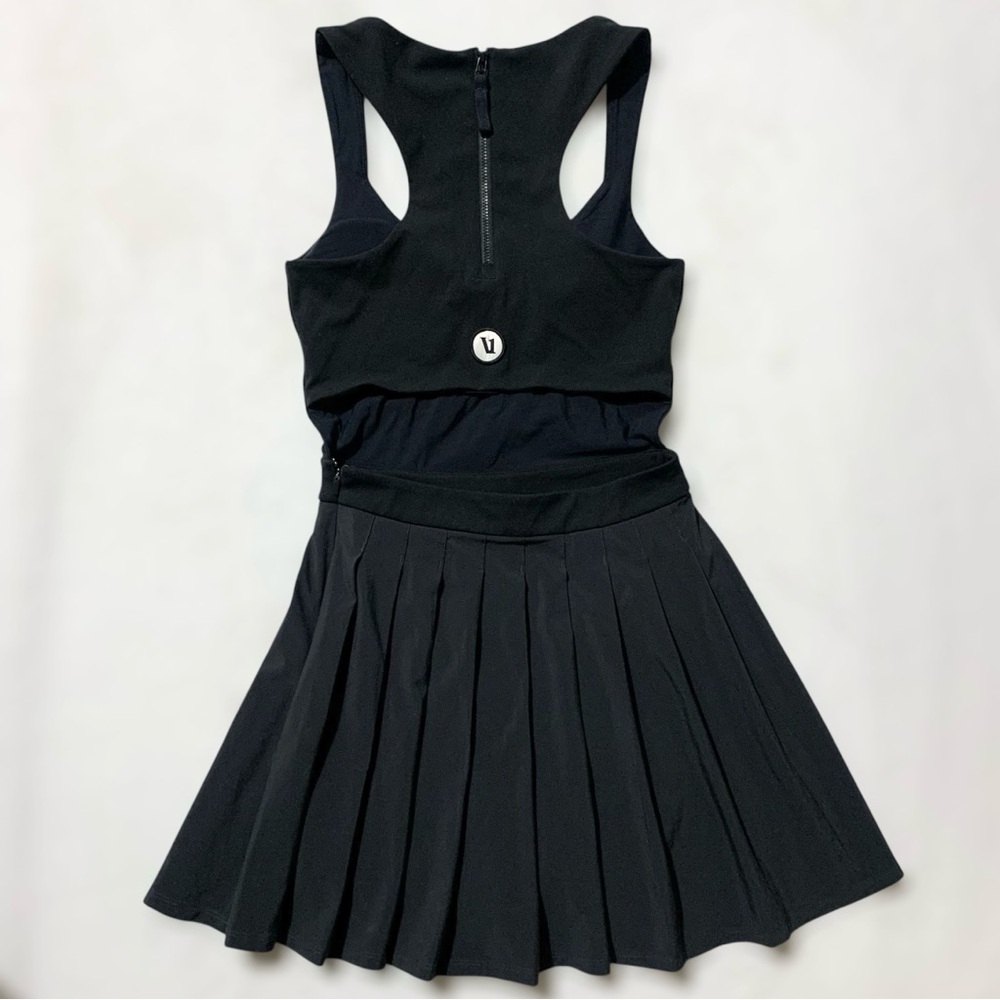 Vuori athletic one piece dress pleated skirt leotard
